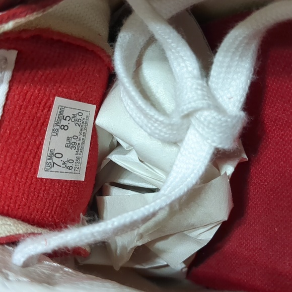 Vans Old Skool Red Checkerboard Canvas Suede Skate Shoes Sneakers women size 8.5 - Picture 8 of 8